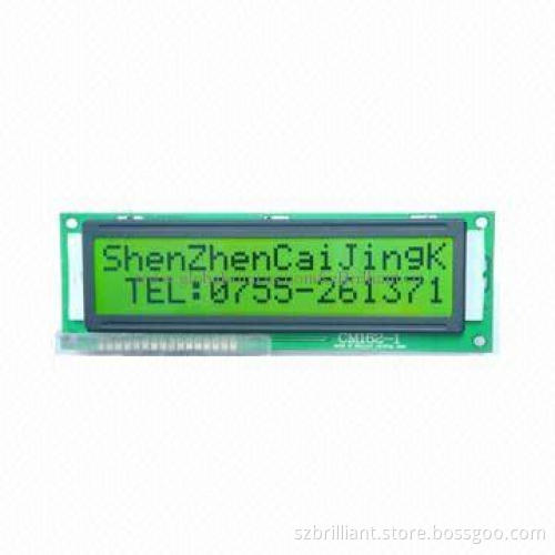 16x2 STN character LCD display module, supports serial parallel interface, 3/5V, COB style, positive